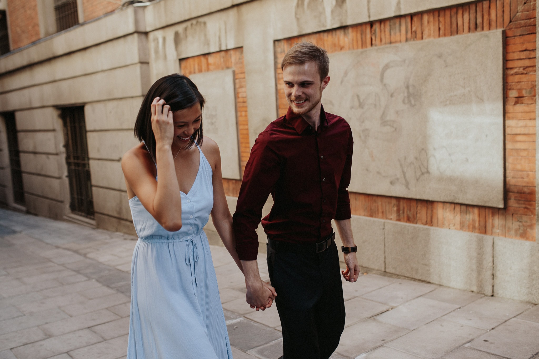 Candid Engagement moments Madrid 