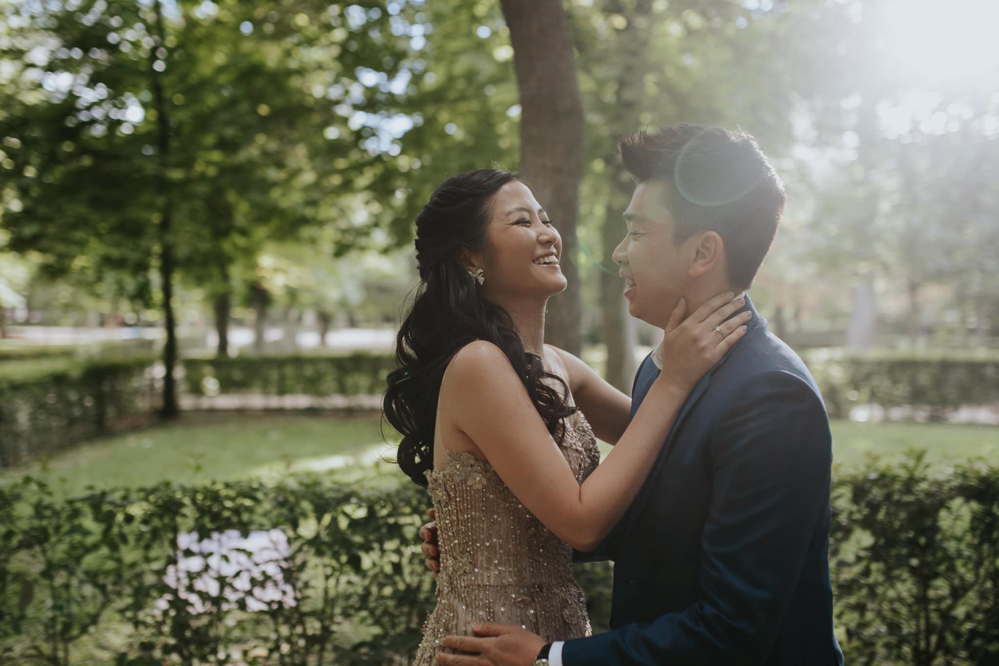 Retiro Park Engagement Photographer